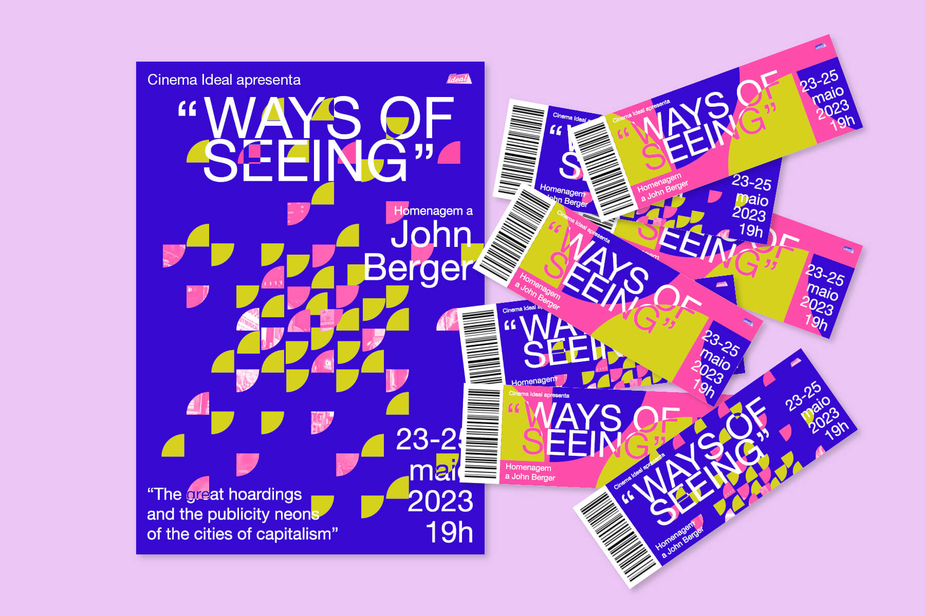 montagem de cartaz e bilhetes